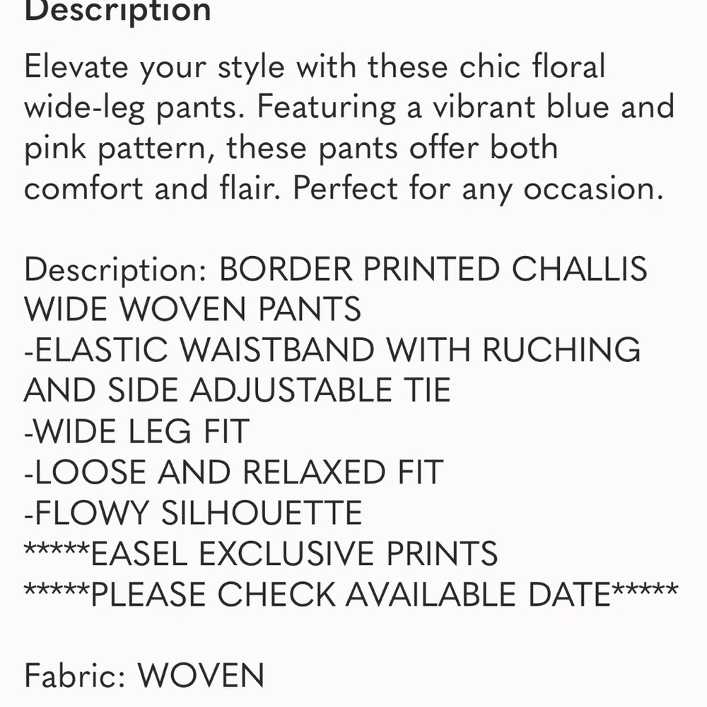 #899 Elegant Purple and Blue Wide Leg Pants - Picture 3 of 3